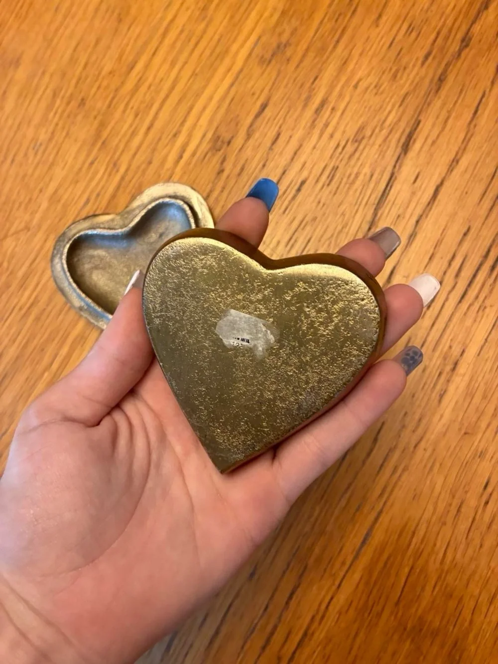 Heart Shaped Jewelry Dish — Black Metal Organizer